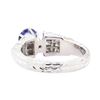 Image 3 : 1.59 ctw Sapphire And Diamond Vintage Ring - 14KT White Gold