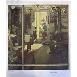 Norman Rockwell "Suhuffelton's Barber Shop"