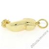 Image 4 : Vintage 14kt Yellow Gold 0.04 ctw Diamond Elf Genie Shoe Charm Pendant