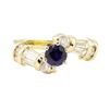 Image 2 : 1.40 ctw Blue Sapphire And Diamond Ring - 14KT Yellow Gold