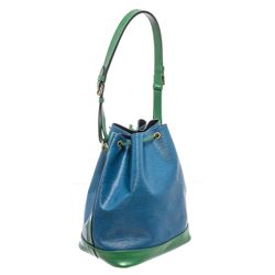 Louis Vuitton Blue Green Epi Leather Noe PM Drawstring Shoulder Bag