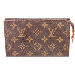 Louis Vuitton Monogram Canvas Leather Toiletry Pouch Case