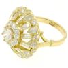 Image 9 : GIA Cert 18K Yellow Gold 5.56 ctw Round & Baguette Diamond Waterfall Cluster Rin