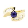 Image 2 : 1.51 ctw Blue Sapphire And Diamond Ring - 14KT Yellow Gold