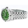 Image 4 : Rolex Mens Stainless Steel Green Diamond & Emerald 36MM Datejust Wristwatch