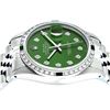 Image 6 : Rolex Mens Stainless Steel Green Diamond & Emerald 36MM Datejust Wristwatch