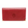 Image 1 : Cartier Burgundy Calfskin Leather Long Flap Wallet