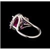 Image 3 : 14KT White Gold 2.62 ctw Tourmaline, Sapphire and Diamond Ring