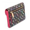 Image 1 : Louis Vuitton Black Multicolore Canvas Leather Joey Wallet