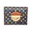 Image 2 : Louis Vuitton Black Multicolore Canvas Leather Joey Wallet