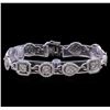 Image 1 : 4.89 ctw Diamond Tennis Bracelet - 14KT White Gold