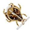 Image 6 : Vintage 18kt Yellow Gold Ruby Diamond Pearl and Enamel Ladybug Pin Brooch