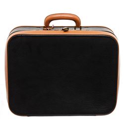 Hermes Black Brown Pebbled Leather Suitcase