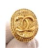 Image 2 : Chanel Vintage Gold CC Logo Oval Disc Medallion Clip On Earrings
