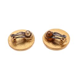 Chanel Red Enamel CC Clip-On Earrings