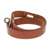 Image 4 : Hermes Brown Leather Palladium Plated Kelly Choker Necklace