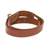 Image 6 : Hermes Brown Leather Palladium Plated Kelly Choker Necklace