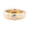 Image 2 : 0.15 ctw Diamond Heart Motif Ring - 18KT Rose Gold