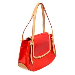 Louis Vuitton Red Monogram Vernis Leather Biscayne Bay GM Bag