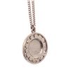 Image 5 : Chanel Silver Tone CC Round Charm Rhinestone Pendant Necklace