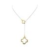 Image 2 : Mouawad Clover Necklace - 18KT Yellow and White Gold