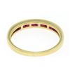 Image 5 : Petite 18k Yellow Gold 0.50 ctw Rare Square Cut Blood Red Ruby Channel Band Ring