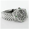 Image 6 : Rolex Mens Stainless Steel Black Baguette Diamond 36MM Datejust Wristwatch With