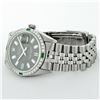 Image 7 : Rolex Mens Stainless Steel Black Baguette Diamond 36MM Datejust Wristwatch With