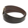 Image 6 : Hermes Vintage Black Brown Togo Leather Etrier Belt 85