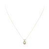 Image 1 : 0.58 ctw Opal and Diamond Pendant with Chain - 14KT Yellow Gold