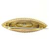 Image 9 : 9k Yellow Gold .10 ctw Diamond Marquise Shaped Etched Brooch Pin