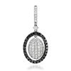 18k White Gold 0.51CTW Diamond and Black Diamonds Pendant, (SI1-SI2/G-H)