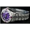 Image 5 : Rolex Ladies Stainless Steel Purple Diamond & 18K Gold Ruby Bezel Datejust