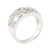 Image 4 : 0.58 ctw Diamond Half-Dome Band - 14KT White Gold