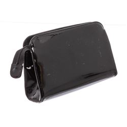 Chanel Black Patent Leather Timeless Cosmetic Pouch Bag