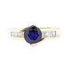 Image 2 : 2.14 ctw Sapphire And Diamond Ring - 14KT Yellow Gold