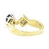 Image 3 : 1.32 ctw Blue Sapphire And Diamond Ring - 18KT Yellow Gold