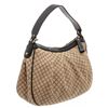 Image 3 : Gucci Brown Diamante Canvas Black Leather Shoulder Hobo Bag