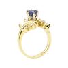 Image 4 : 1.38 ctw Blue Sapphire and Diamond Ring - 14KT Yellow Gold