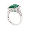 Image 4 : 4.81 ctw Emerald and Diamond Ring - Platinum