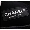 Image 5 : Chanel Black Canvas White Leather Trim Camellia Embossed Flap Shoulder Bag