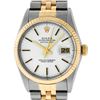 Image 1 : Rolex Mens 2 Tone 14K White Index 36MM Datejust Wristwatch With Rolex Box