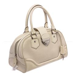 Louis Vuitton White Epi Leather Montaigne Bowling GM Bag