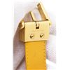 Image 7 : Louis Vuitton Yellow Epi Leather Skinny Classique Belt 85