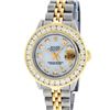 Image 2 : Rolex Ladies 2 Tone Yellow Gold MOP 2 ctw Diamond Datejust Wristwatch With Woode