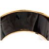 Image 7 : Hermes Beige Multicolor Enamel Gold Plated Extra Wide Bangle Bracelet