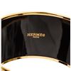 Image 8 : Hermes Beige Multicolor Enamel Gold Plated Extra Wide Bangle Bracelet