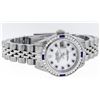 Image 4 : Rolex Ladies Stainless Steel MOP Diamond & Channel Set Sapphire Datejust Wristwa