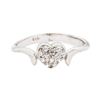 Image 2 : 0.20 ctw Diamond Pave Heart Ring - 14KT White Gold