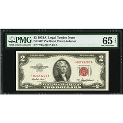 1953A $2 Legal Tender STAR Note PMG 65EPQ